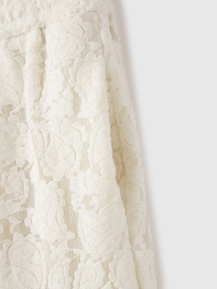 ブラッシュレースイージーワイドパンツ≪手洗い可能≫