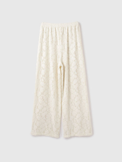 ブラッシュレースイージーワイドパンツ≪手洗い可能≫