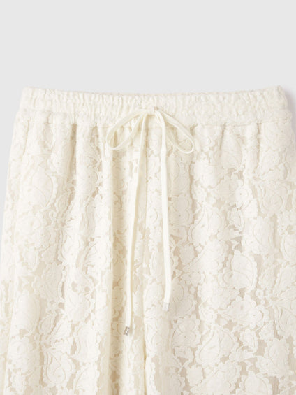 ブラッシュレースイージーワイドパンツ≪手洗い可能≫