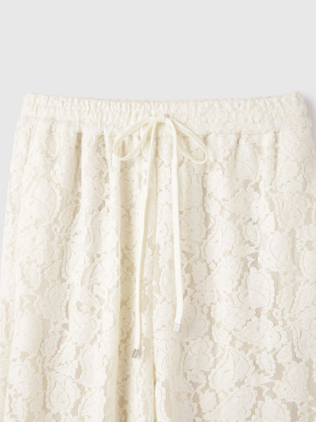 ブラッシュレースイージーワイドパンツ≪手洗い可能≫