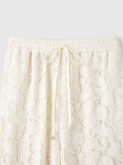 ブラッシュレースイージーワイドパンツ≪手洗い可能≫