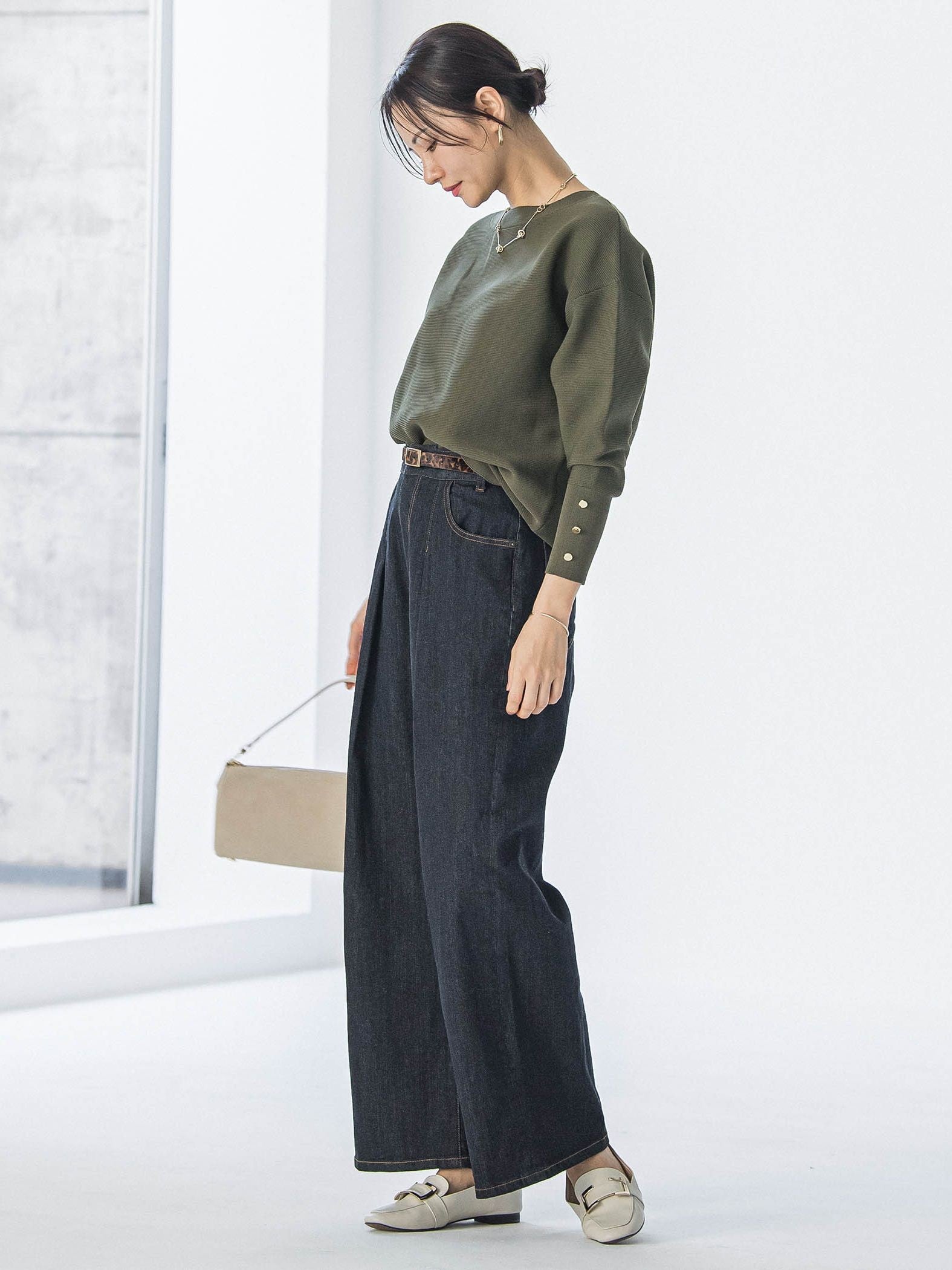 【WEB限定】365デニムパンツ ワイドシルエット≪洗える≫