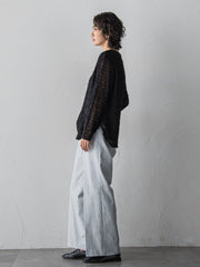 【WEB限定/+5cm丈長め】シェルタリングワイドパンツ