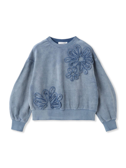 フラワーモチーフプルオーバー≪洗濯機で洗える≫