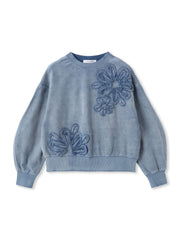 フラワーモチーフプルオーバー≪洗濯機で洗える≫