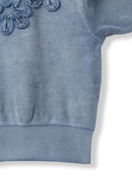 フラワーモチーフプルオーバー≪洗濯機で洗える≫