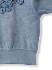 フラワーモチーフプルオーバー≪洗濯機で洗える≫