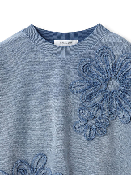 フラワーモチーフプルオーバー≪洗濯機で洗える≫
