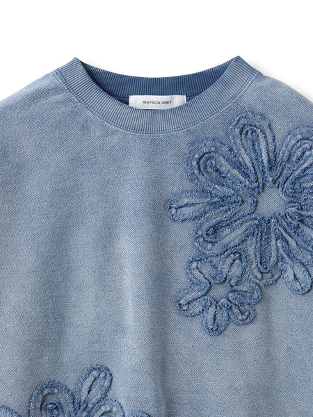 フラワーモチーフプルオーバー≪洗濯機で洗える≫