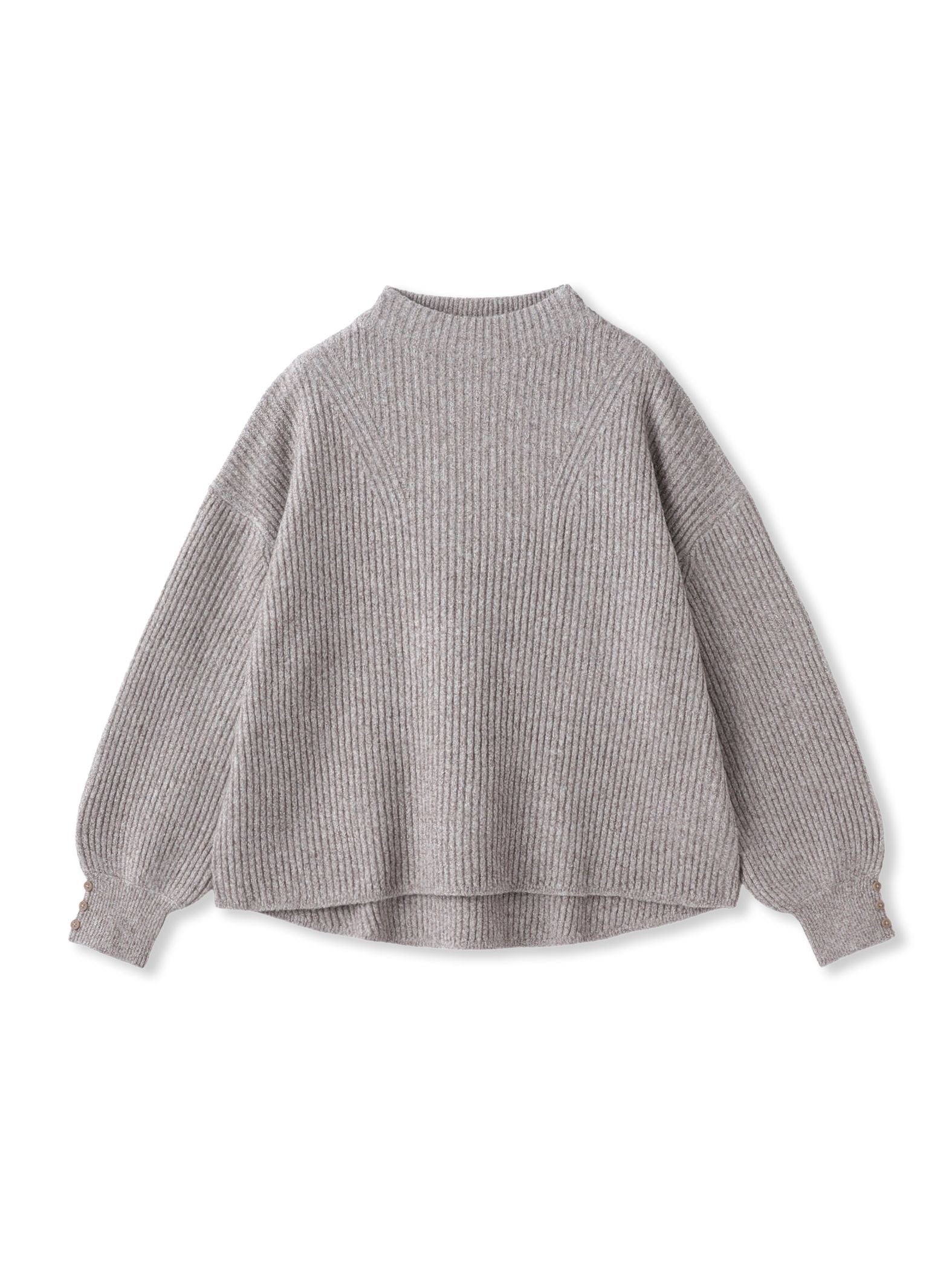 ラメリブボトルネックニット≪手洗い可能≫