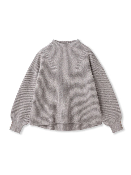 ラメリブボトルネックニット≪手洗い可能≫