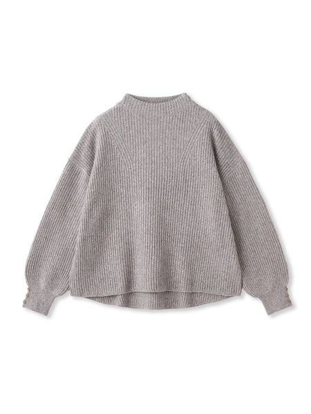 ラメリブボトルネックニット≪手洗い可能≫