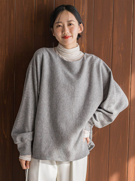 ニットコーデュロイカットソー≪手洗い可能≫