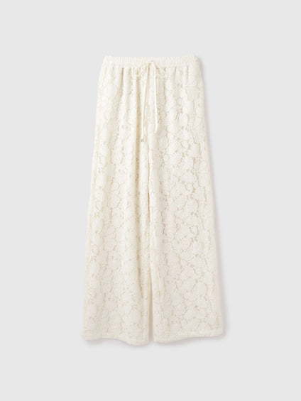 ブラッシュレースイージーワイドパンツ≪手洗い可能≫