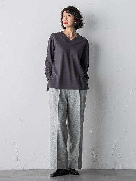 【大きいサイズ】Vネックニット≪手洗い可能≫