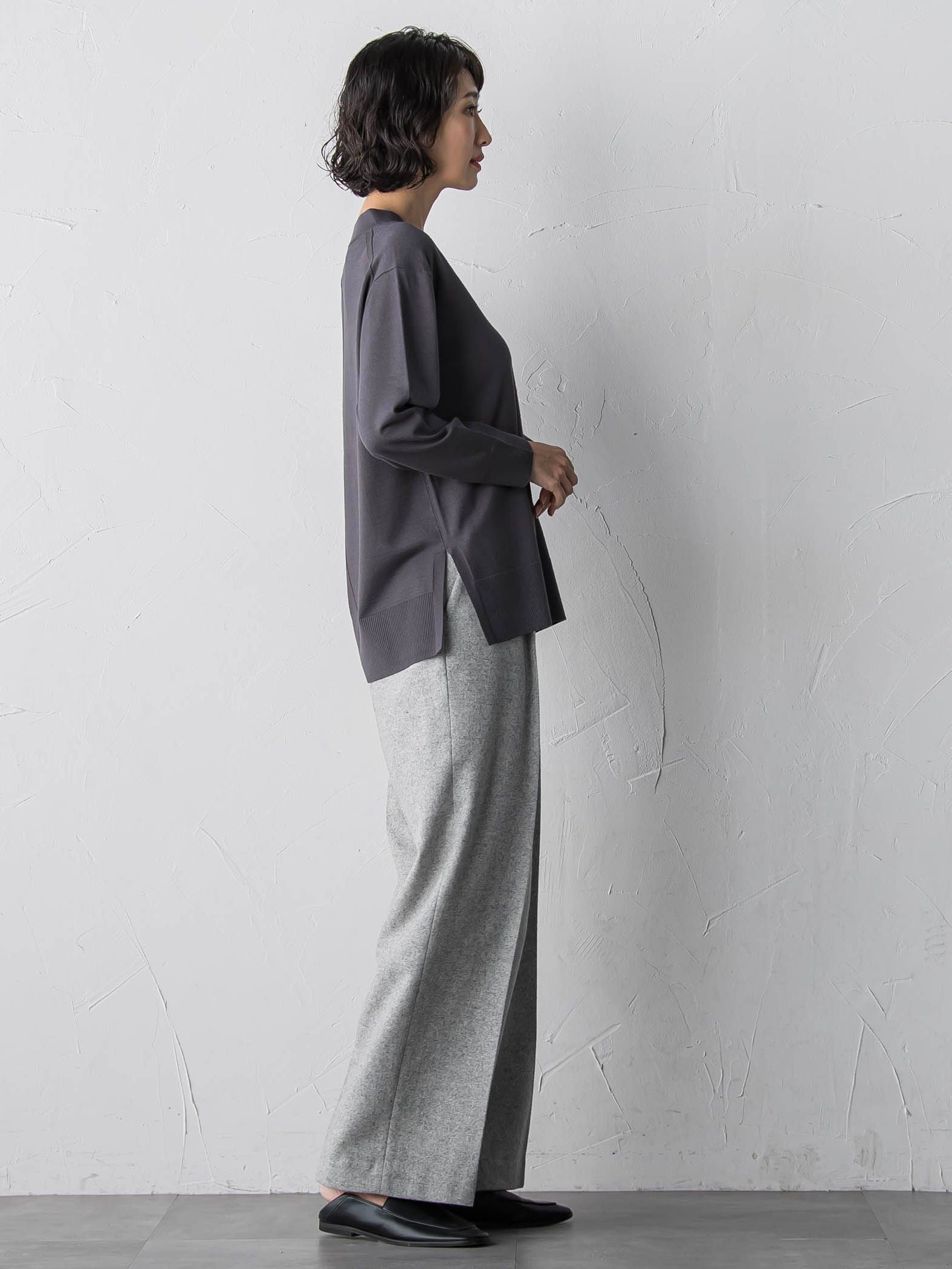 【大きいサイズ】Vネックニット≪手洗い可能≫