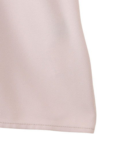 ストレッチジョーゼットミニフリルブラウス