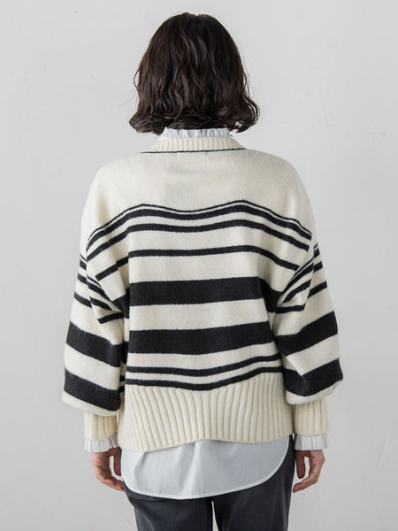 【WEB限定】”ふんわり着心地”ランダムボーダーニット