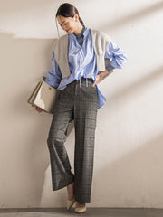 コットンフリルカラーブラウス