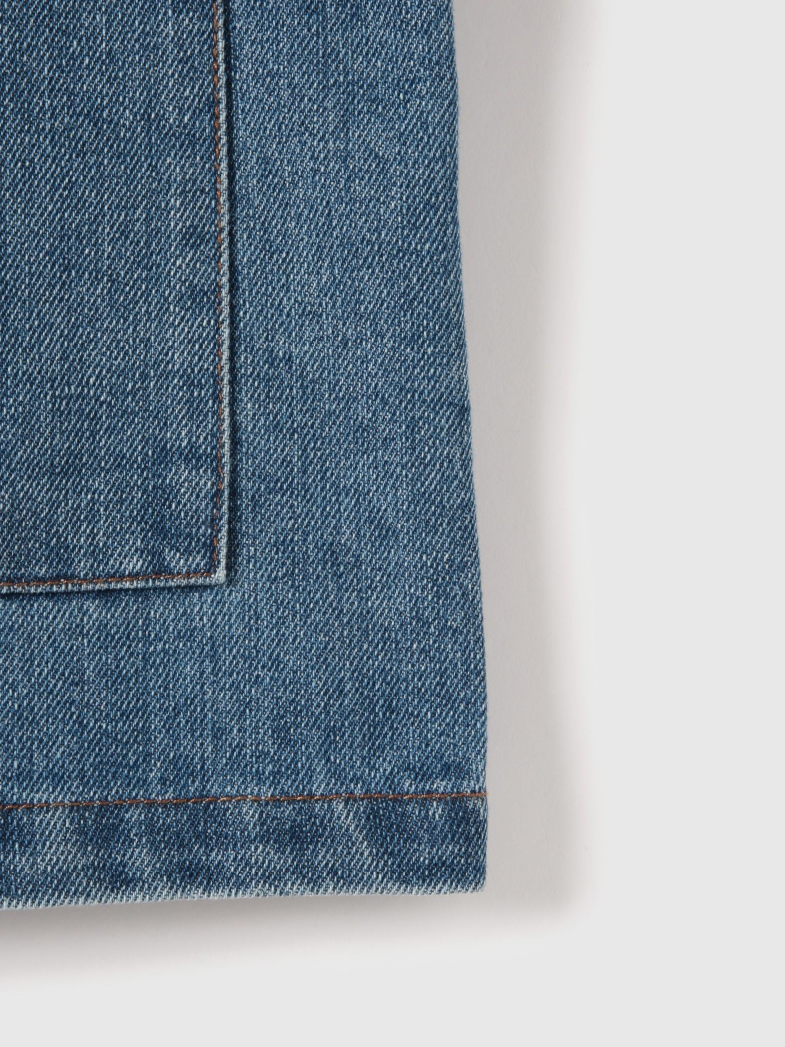 フラップポケットショートデニムブルゾン≪手洗い可能≫