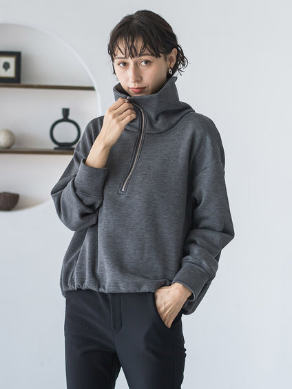 【WEB限定】裏起毛ジッププルオーバー