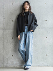 2WAYウエストペインターデニムパンツ≪洗濯機で洗える≫