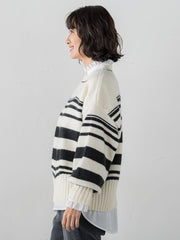 【WEB限定】”ふんわり着心地”ランダムボーダーニット