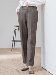 【大きいサイズ】ピクシエスタストレートパンツ≪洗濯機で洗える≫