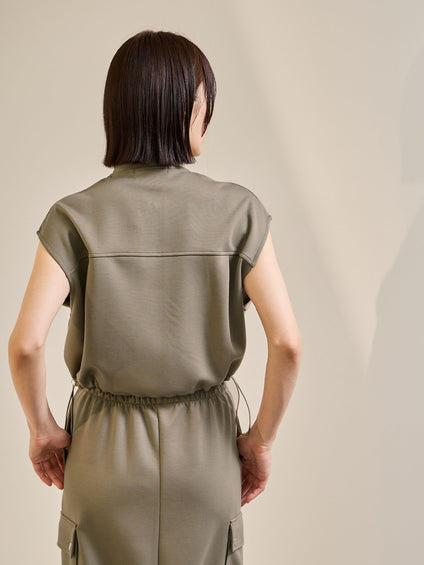 【SET】ダンボールニットベスト×スカート2ピース