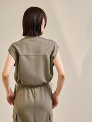 【SET】ダンボールニットベスト×スカート2ピース