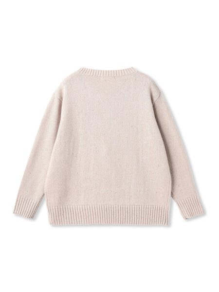 スパンコールVネックニット≪手洗い可能≫