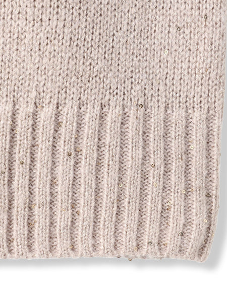 スパンコールVネックニット≪手洗い可能≫