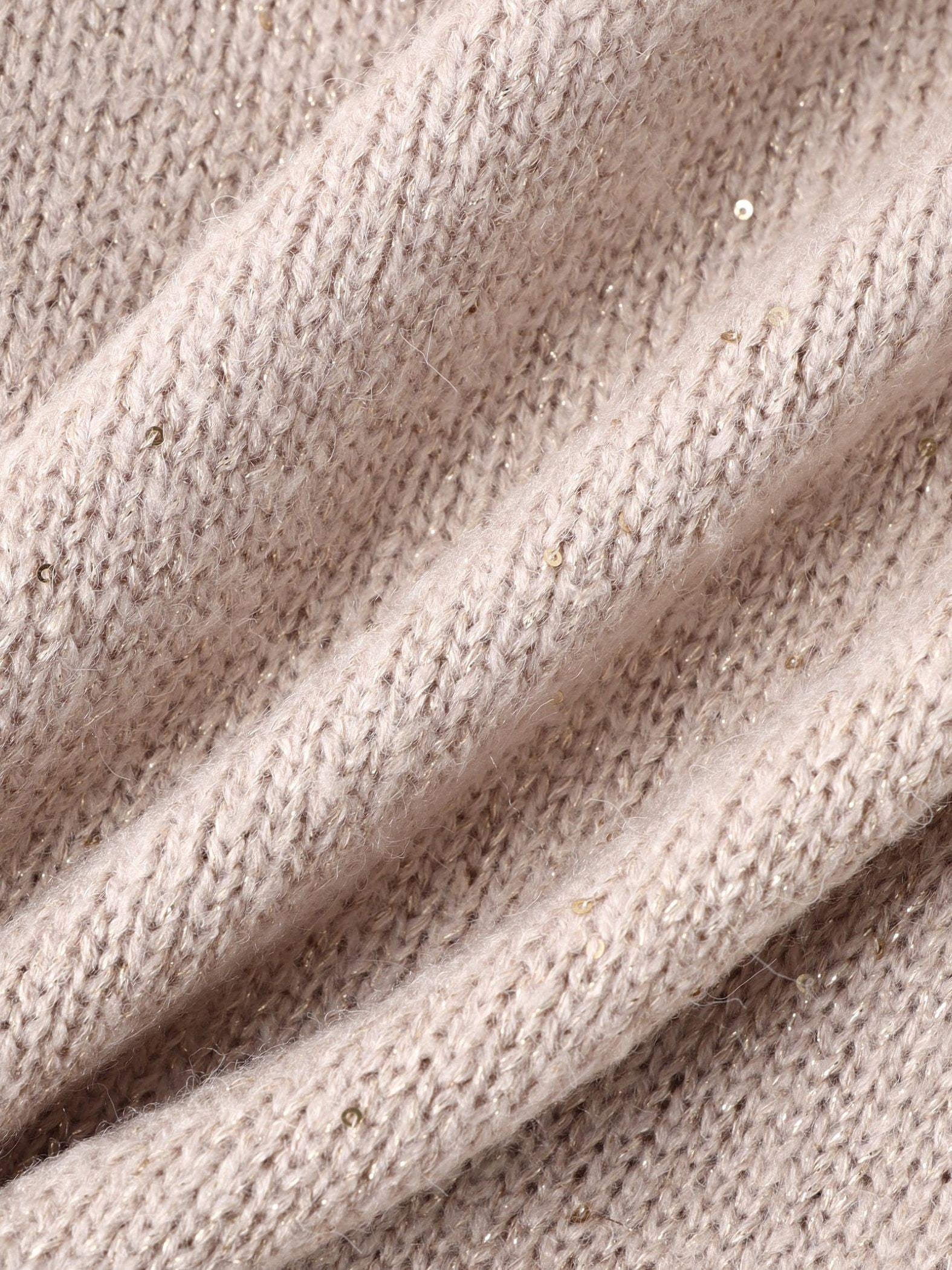 スパンコールVネックニット≪手洗い可能≫