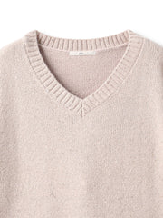 スパンコールVネックニット≪手洗い可能≫
