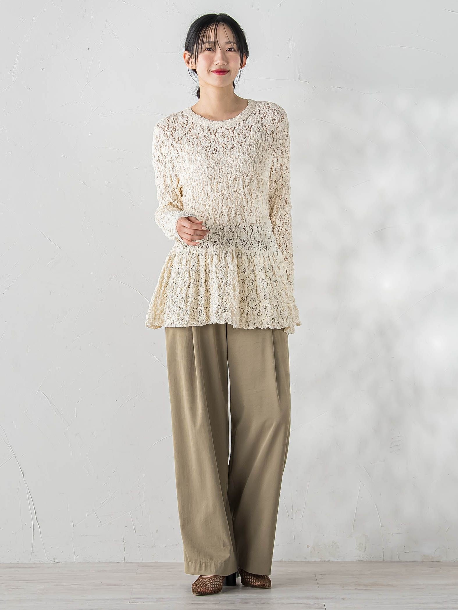 ワイドポケットタックパンツ