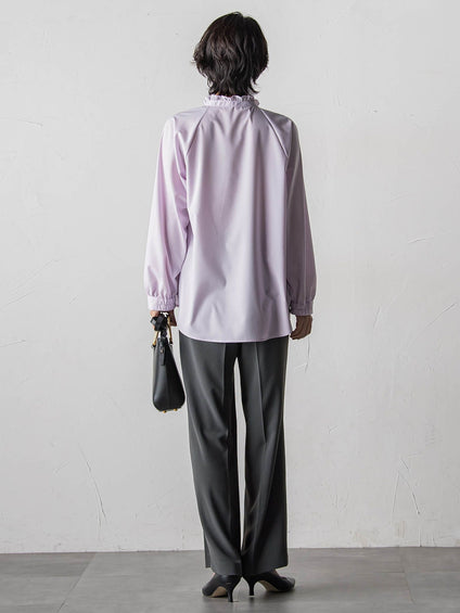 ドレープブロードストレッチブラウス