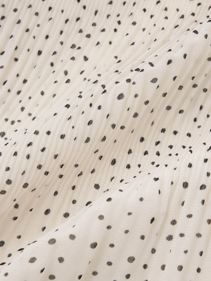 ランダムドットマジョリカプリーツスカート