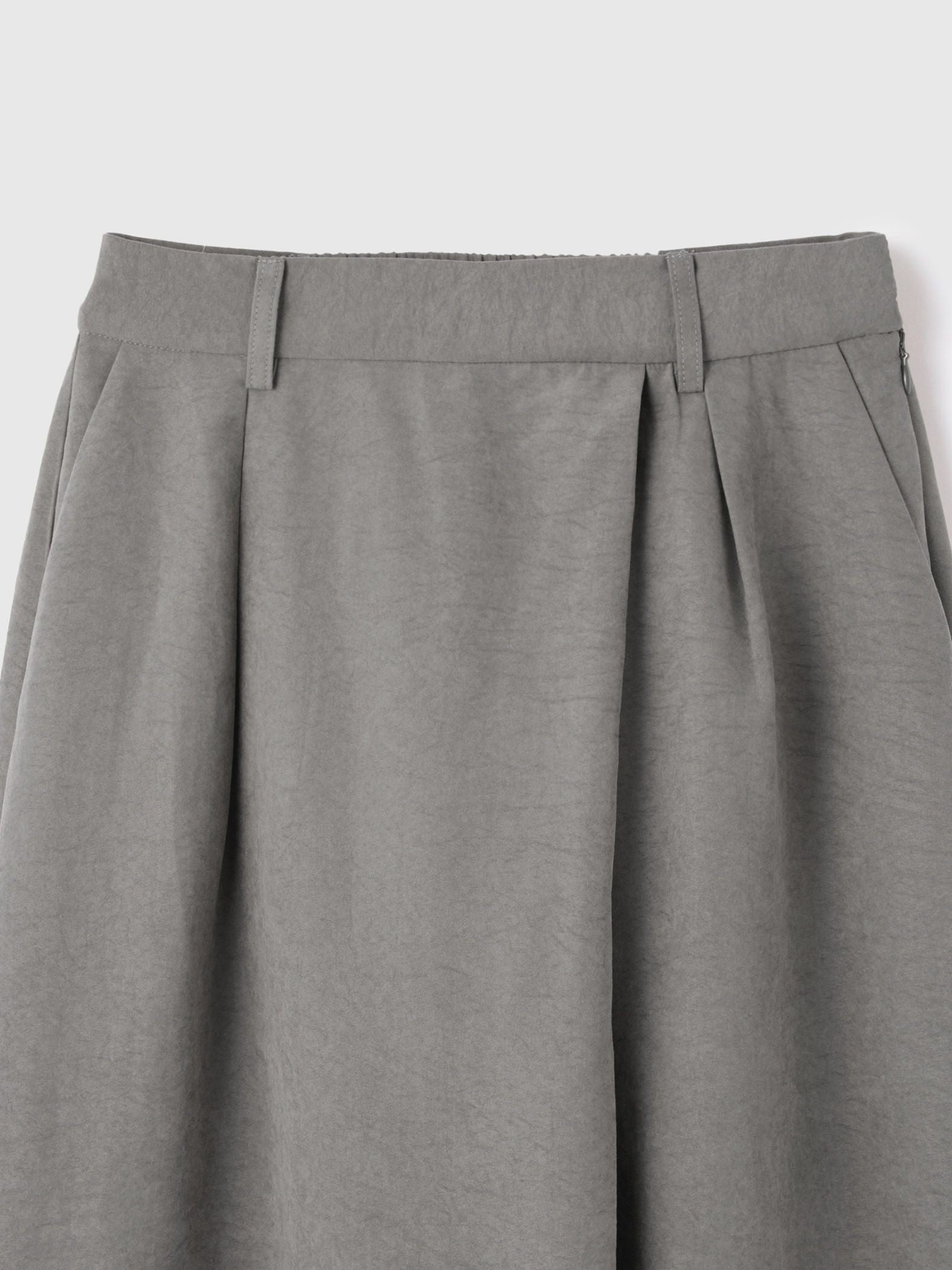 フィブリルサテンラップワイドパンツ≪洗濯機で洗える≫