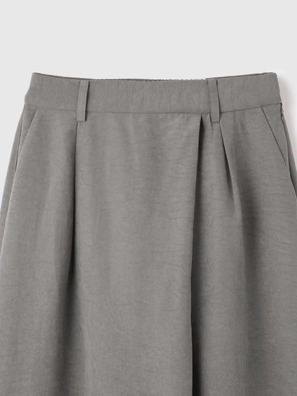 フィブリルサテンラップワイドパンツ≪洗濯機で洗える≫