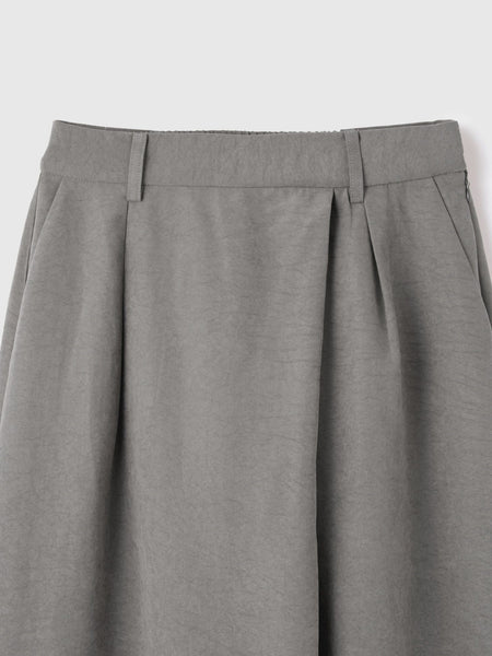 フィブリルサテンラップワイドパンツ≪洗濯機で洗える≫