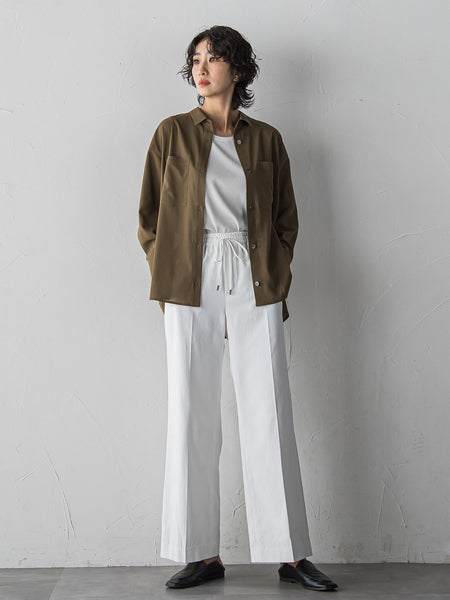 【WEB限定/+5cm丈長め】シェルタリングワイドパンツ