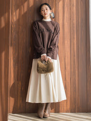 カシミヤシルクシアーラメカットソー≪手洗い可能≫