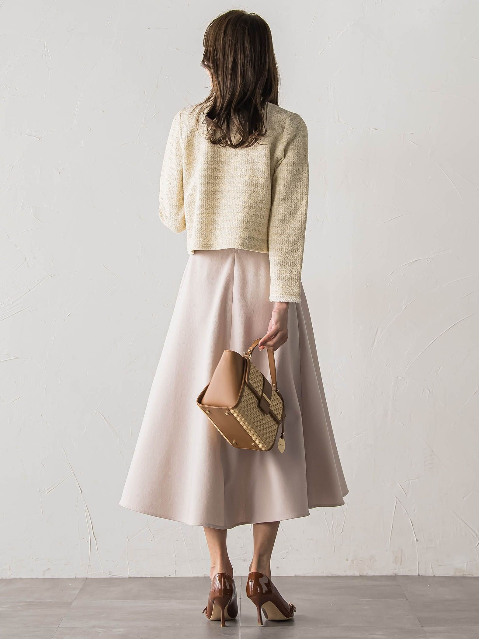 ツイードニットカーディガン