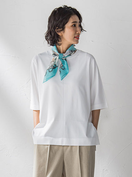 Tシャツ風ニットプルオーバー≪手洗い可能≫