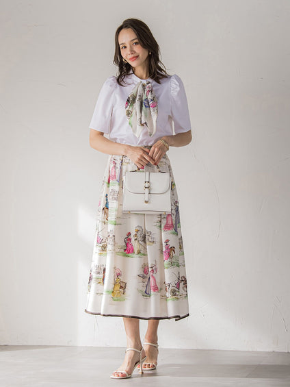LADY&HORSEスカーフ付きカットソー≪洗濯機で洗える≫