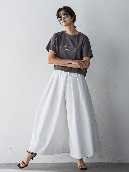 ハンドメッセージ刺繍ロゴTシャツ≪洗濯機で洗える≫