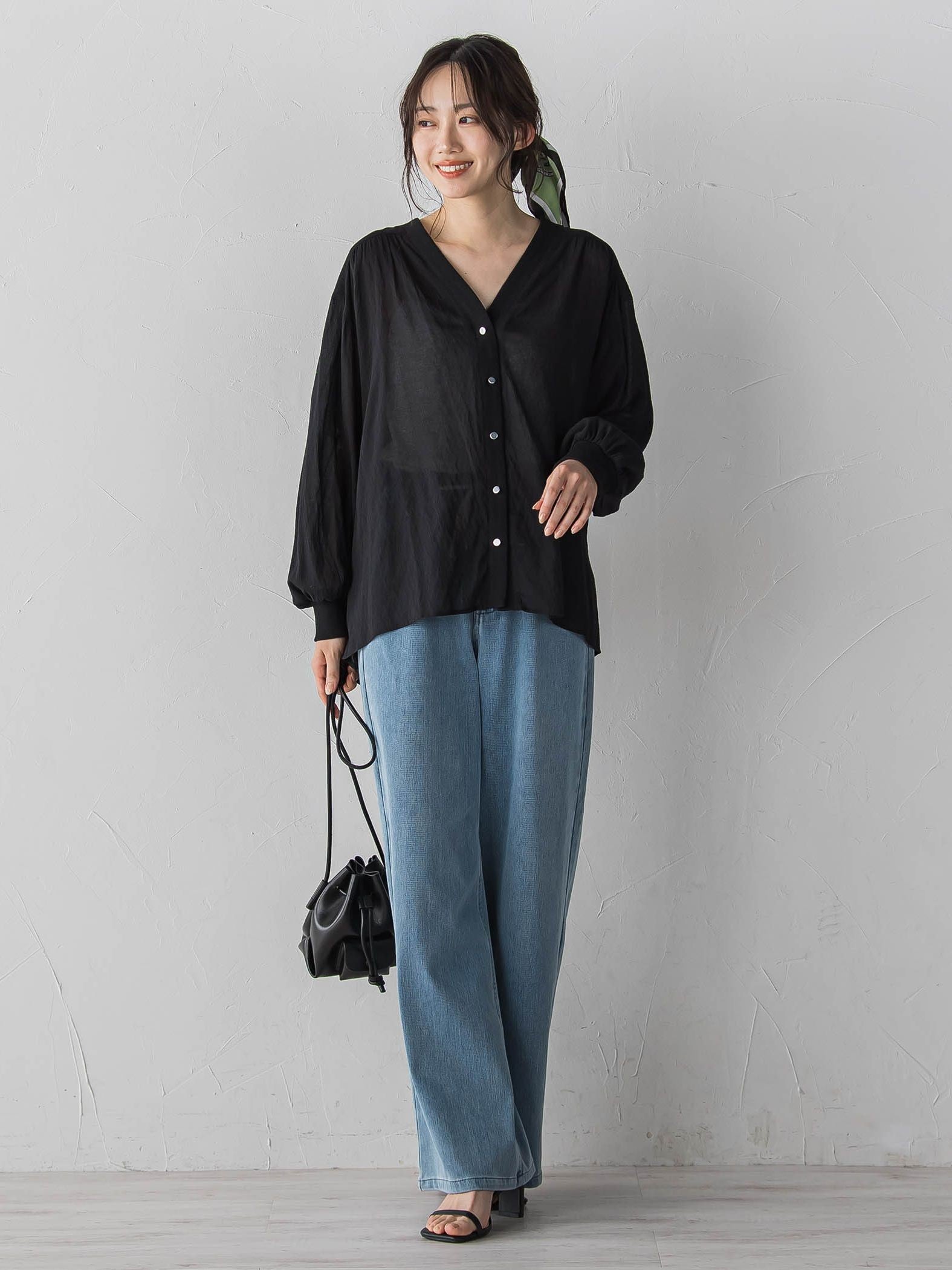 TR強撚気流染めカーディガン