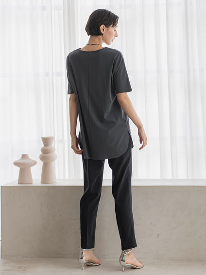 【WEB限定】”細身パンツも怖くない”Tシャツチュニック