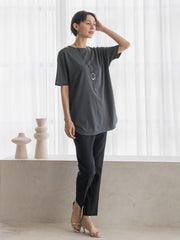 【WEB限定】”細身パンツも怖くない”Tシャツチュニック