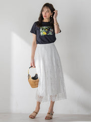 レモンプリントTシャツ